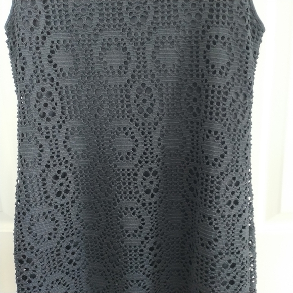 DKNY Black Lace Sheath Dress Back Zipper Detail M - Picture 4 of 12